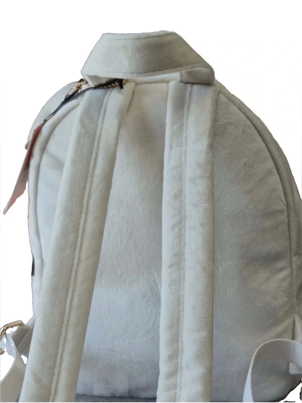 Juicy Couture Angel Big Spender Backpack Ivory Velvet  Bling Logo  Y2K Glam
